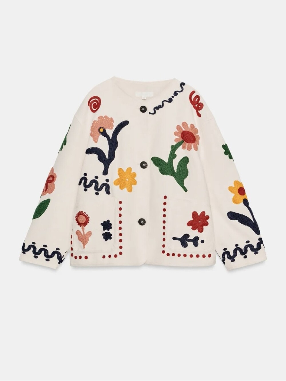 ZARA FLORAL EMBROIDERED JACKET
